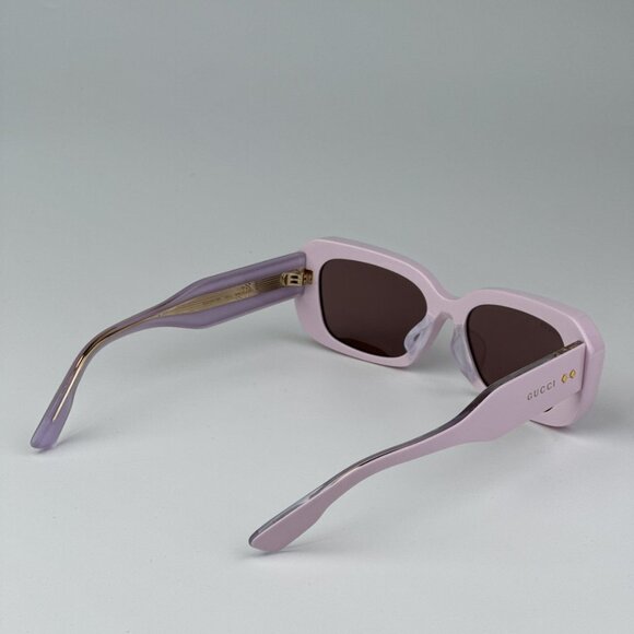Gucci GG1531SK 003 BRAND NEW Sunglasses Pink Brown Unisex Rectangle - Picture 9 of 13